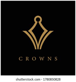 clean and elegant crown logotype