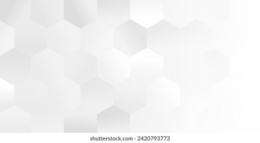 diseño de pancartas blancas de patrón honeycomb limpio y elegante vector