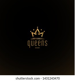clean, elegant and luxury logo with crown
