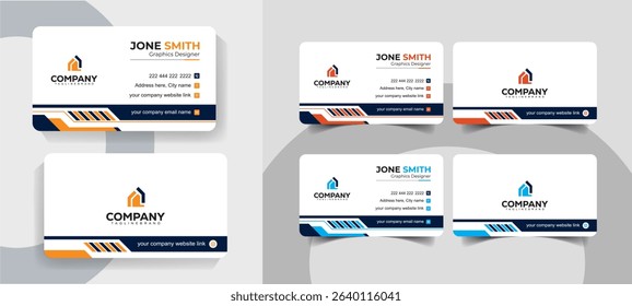 Clean and Elegant Minimal Business Card Design for Corporate Professionals