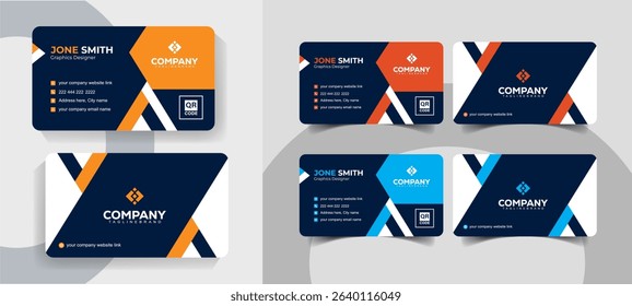 Clean and Elegant Minimal Business Card Design for Corporate Professionals