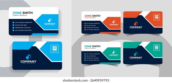 Clean and Elegant Minimal Business Card Design for Corporate Professionals