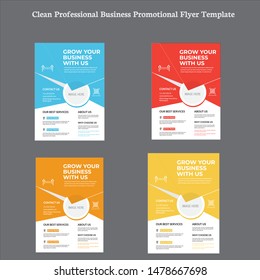 Clean elegant professional business promotional flyer template