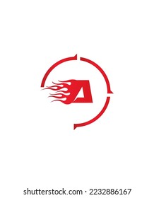 Una letra de tema de carrera limpia y elegante, con forma profesional Una plantilla de logotipo vectorial