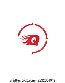 A clean and elegant , professionally shaped with racing theme letter Q vector logo template
