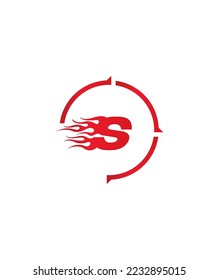 A clean and elegant , professionally shaped with racing theme letter S vector logo template