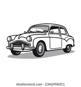 Clean and Elegant Simple Car Line Art Icon