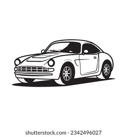 Clean and Elegant Simple Car Line Art Icon