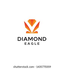clean, elegant, unique and modern logo design with geometric bird illustration and diamond