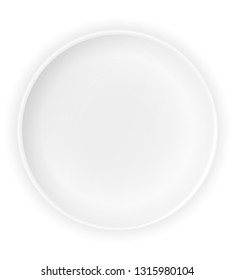 clean empty plate stock dish vector illustration isolated on white background