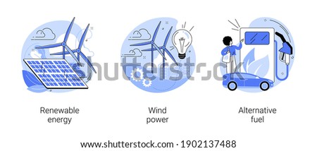 Similar – Windkraftanlage, Windgenerator mit Graffiti Malerei.