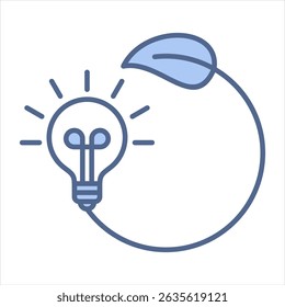Clean Energy Blue Icon Vector Illustration