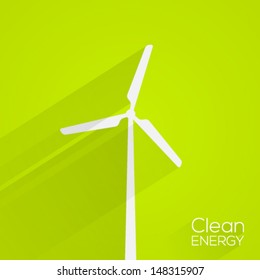 Clean energy concept. Flat design. Vector illustration.