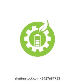 Clean Energy  Eco green leaf vector illustration