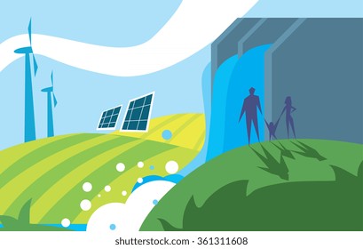 Clean Energy, Ecological Types Of Electricity, Renewable Energy