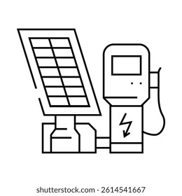 clean energy electric line icon vector. clean energy electric sign. isolated contour symbol black illustration