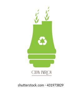Clean energy graphic design, Vector illustration