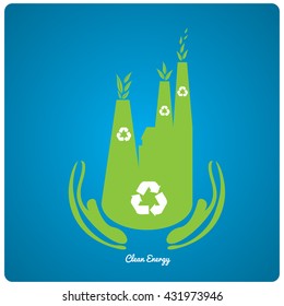 Clean energy graphic design, Vector illustration