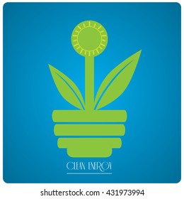 Clean energy graphic design, Vector illustration