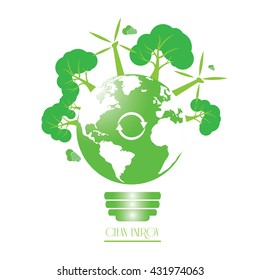 Clean energy graphic design, Vector illustration