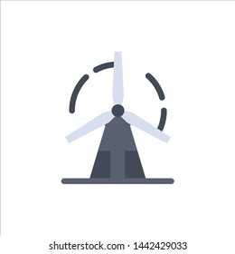 Clean, Energy, Green, Power, Windmill  Flat Color Icon. Vector icon banner Template