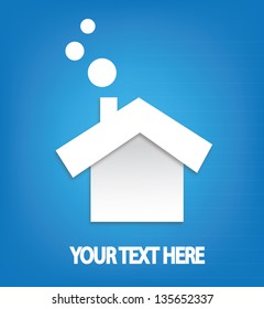 Clean energy home abstract vector design