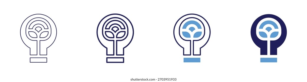 Clean energy icon in 4 different styles. Thin Line, Line, Bold Line, Duotone. Duotone style. Editable stroke.
