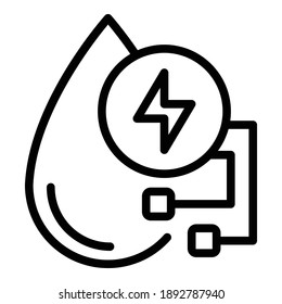 Clean energy icon. Outline clean energy vector icon for web design isolated on white background