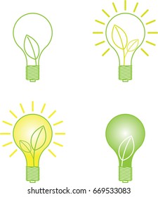 Clean energy icon set / Green energy vector icons