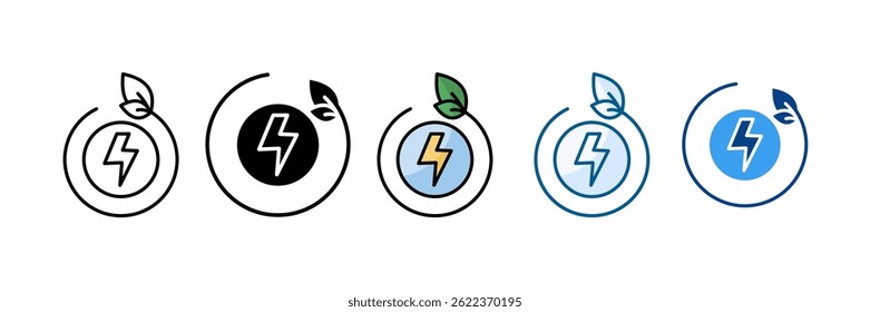 Clean Energy Icon Set Multiple Style Collection