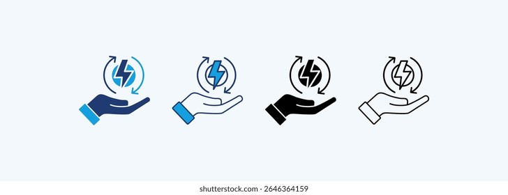 Clean Energy Icon Set Multiple Style Collection