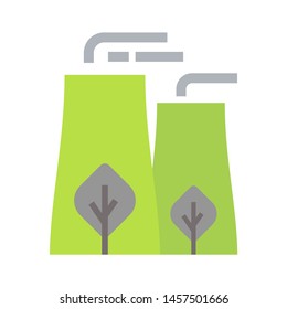 Clean energy industry icon. Flat illustration colored vector isolated icons of Eco Clean Green Energy for web