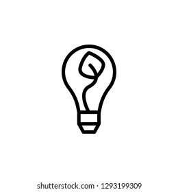 clean energy lam icon. Simple thin line, outline vector of eco icons for UI and UX, website or mobile application on white background
