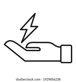 Clean energy modern icon. Outline clean energy modern vector icon for web design isolated on white background