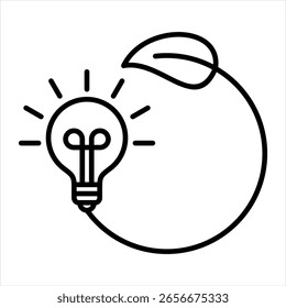 Clean Energy Outline Icon Vector Illustration