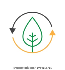 Energía limpia, fuente de energía renovable e icono de protección ecológica.