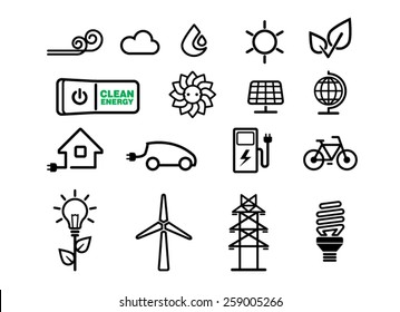 Clean energy set, stroke converted to surface