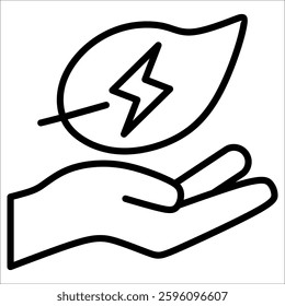 Clean Energy Simple Icon Vector Illustration Concept