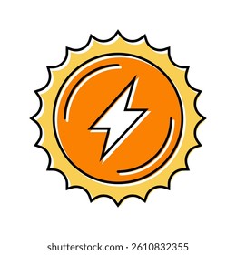 clean energy solar panel color icon vector. clean energy solar panel sign. isolated symbol illustration