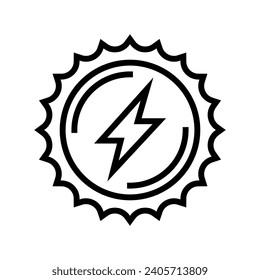 clean energy solar panel line icon vector. clean energy solar panel sign. isolated contour symbol black illustration