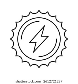 clean energy solar panel line icon vector. clean energy solar panel sign. isolated contour symbol black illustration