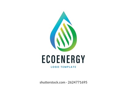 Clean Energy Symbol – Eco Flame and Water Drop Icon