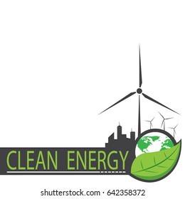 clean energy template design with space for your artwork. vector illustration