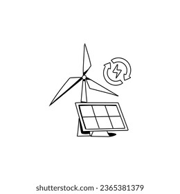 Clean Energy vector icon illustration