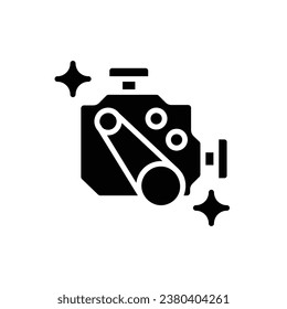 Clean Engine Filled Icon Vector Illustration