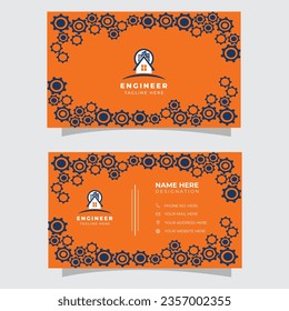 Clean Engineer and Architect Business Card Design.