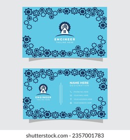 Clean Engineer Business Card Design.