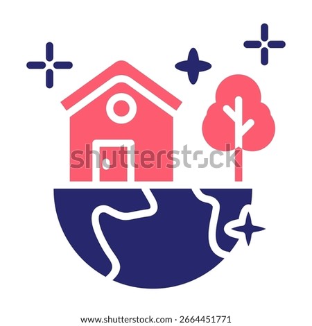 Clean Environment Icon Color Fill Style Vector Illustration