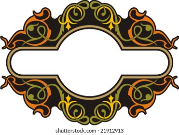 CLEAN and EXQUISITE color panel with ornamental elements. All vectors are ready for vinyl cutting as well.