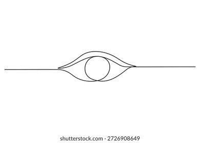 Ilustración de contorno continuo de una línea de ojo limpio con diseño equilibrado simétrico